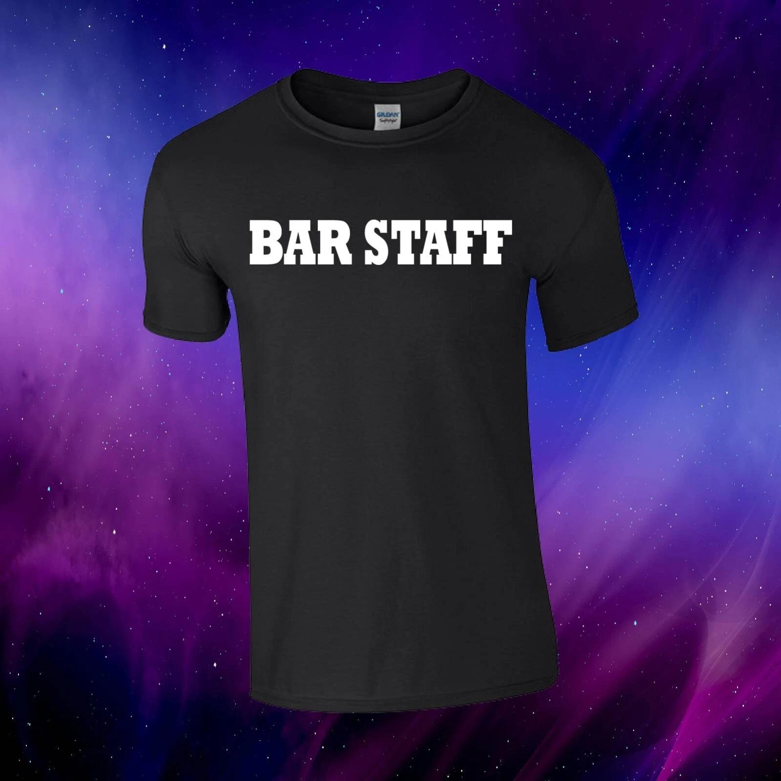 Bar Staff Pub Festival Club Workwear Uniform Adults Top T-shirt 4XL