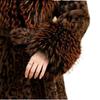 New autumn and winter fur leopard print thickened coat imitation fox hair big fur collar fashion coat mother dress women