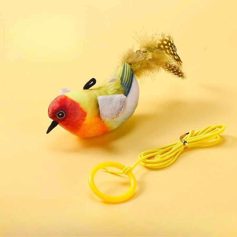 Cat Toys, Self-entertaining and Boring Gadgets, Simulation Can Call Birds, Swing on The Swing, Hang on The Door, and Play with Elastic Feathers