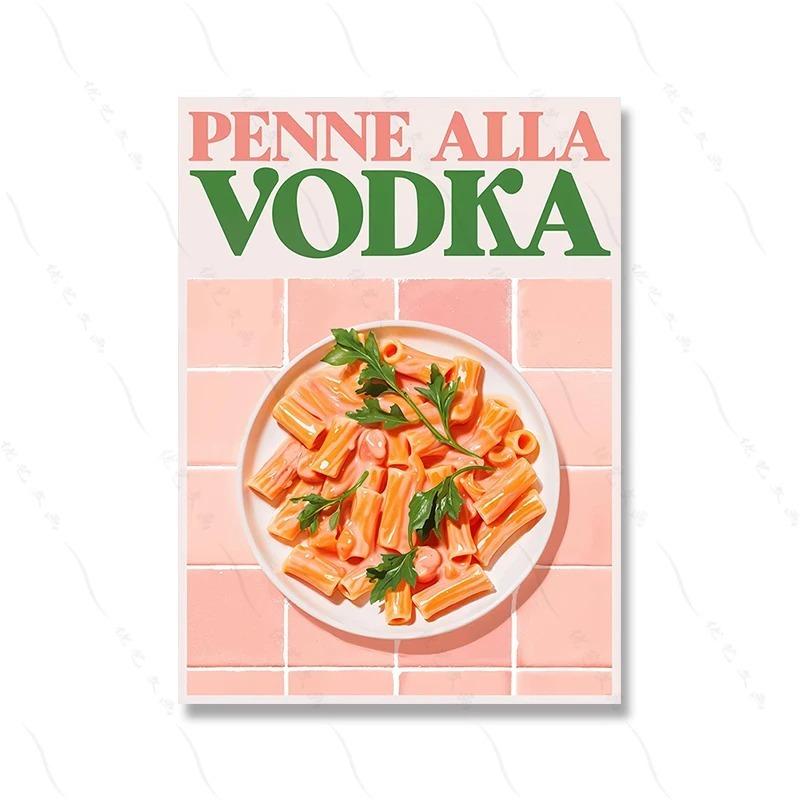 Frukostklubben Kök Bilder Färg Mat Konst Affisch Pizza Pepperoni Spaghetti Bolognese Väggtryck För Café Heminredning