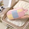 Minimalist Corduroy Makeup Handbag Large Capacity Travel Cosmetics Storage Bag Makeup Bag For Women