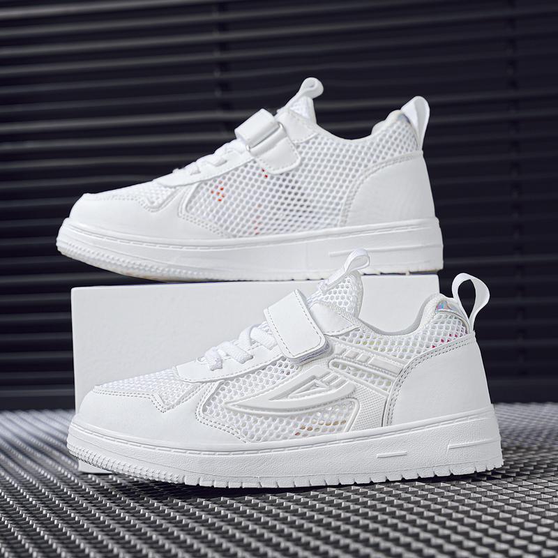 

Дитячі літні низькі дихаючі скейтбордичні кросівки Дитячі студентські трендові бігові спортивні хлопчики та дівчатка зручні гімнастичні кросівки 40 білий