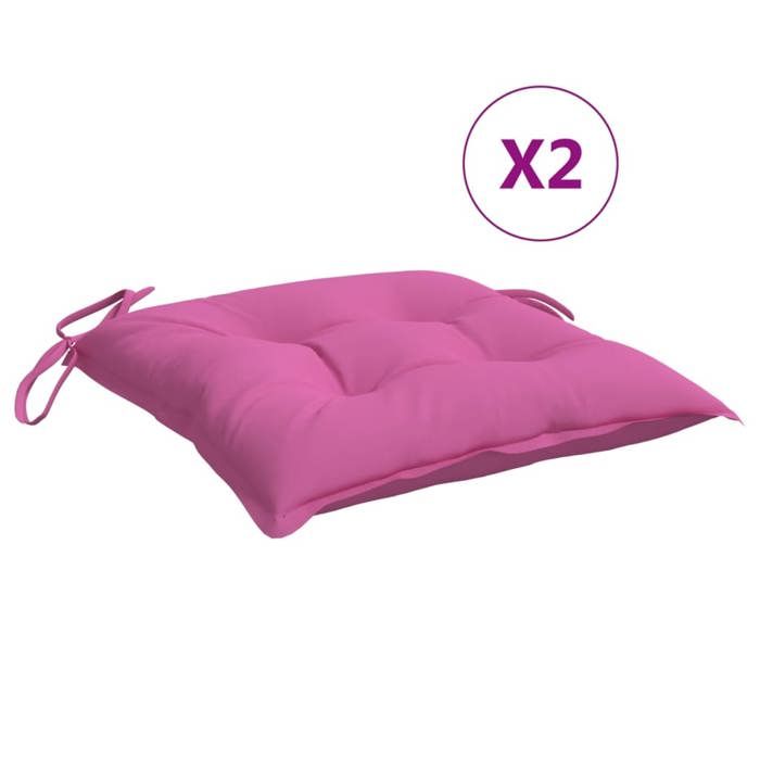 VidaXL Coussins de chaise 4 pcs rose 50x50x7 cm tissu oxford 361559