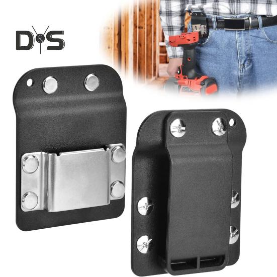 Elektrisk Borrmaskin Bältesklämma Multifunktionell Bärbar Universell Måttbandsficka Mätbandshållare Verktygsbältesögla för Hantverkare Snickare