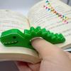 2pcs Dinosaur Thumb Bookmarks - Green Dinosaur Design, Durable PP Material, Portable Page Separator, Ideal for Book Lovers, Teachers, Students