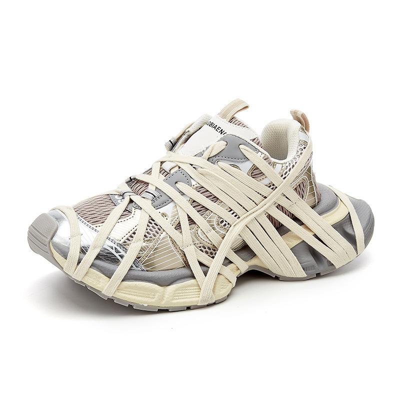 

2025 новый парижский тренд толстая подошва увеличивающая рост ранняя весна универсальный ремешок осьминог (новый) Обувь 3XL четырех цветов 35 шампанского