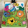 1PC Mr. Men Little Miss Patterned Flannel Blanket Suitable For All Seasons for Home Decor Warmth and Comfort Gifts Holiday Present