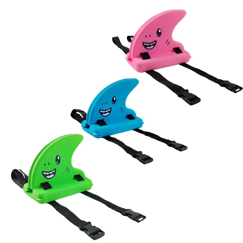 Children Swimming Sports Back Float Wearable Fish Fin Shaped Float Swimming Trainer for Kids Child Pool Swim rosa