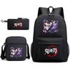 New schoolbag animation three-piece set heat transfer schoolbag small shoulder pencil bag primary and secondary school students backpack