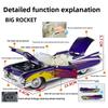 1:24 Eldorado Big Rocket Vintage Classic Car Model Simulation Alloy Toy Sound and Light Series Collection Children's Gifts