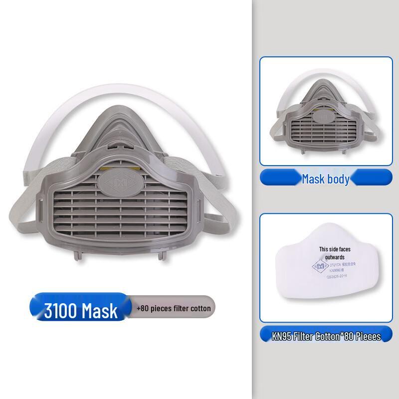 SANSHENG3100 Reusable Industrial Dust Mask Kit One Size