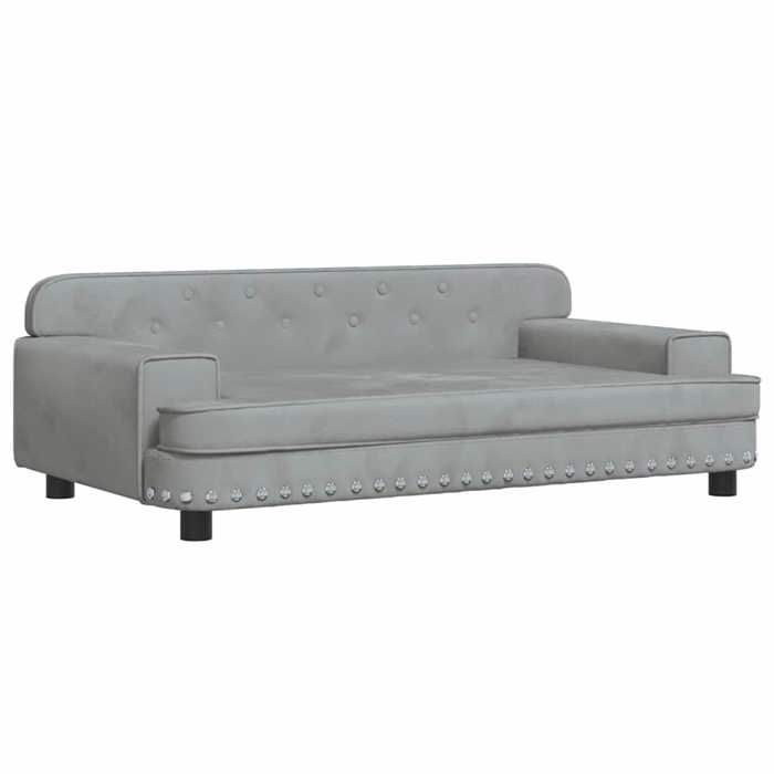 VidaXL Canapé pour enfants gris clair 90x53x30 cm velours 3196280