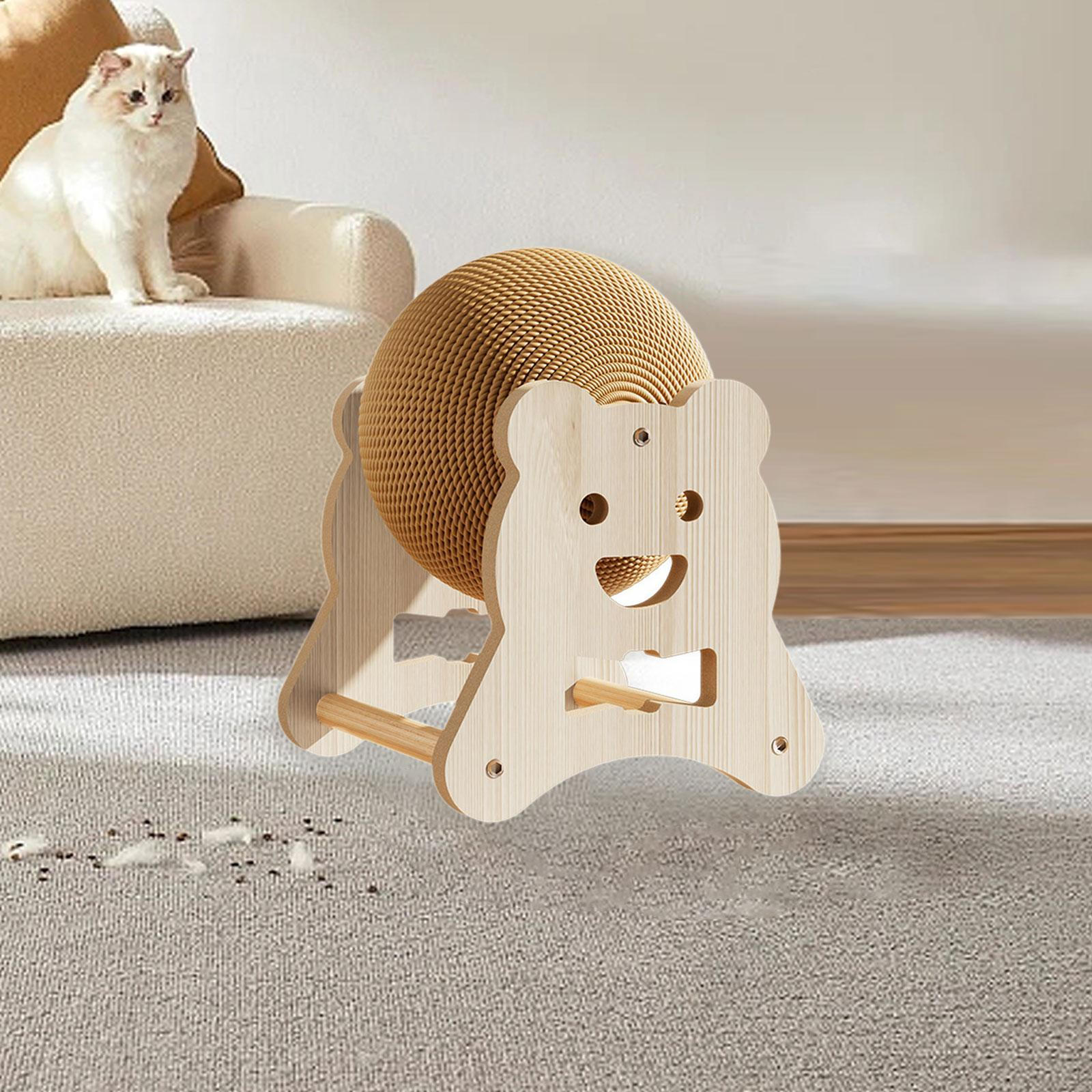 

Мяч-когтеточка для кошек, Устойчивая игрушка для царапания питомцев, Деревянная игрушка для мелких животных и . Bear Small