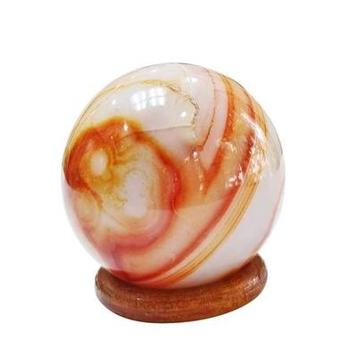 Feng Shui-Kristallkugel aus rotem Karneol zur Vastu-Heilung, Edelsteinkugel aus Karneolsteinen für Meditationsfokus, Kristall für die Heimdekoration