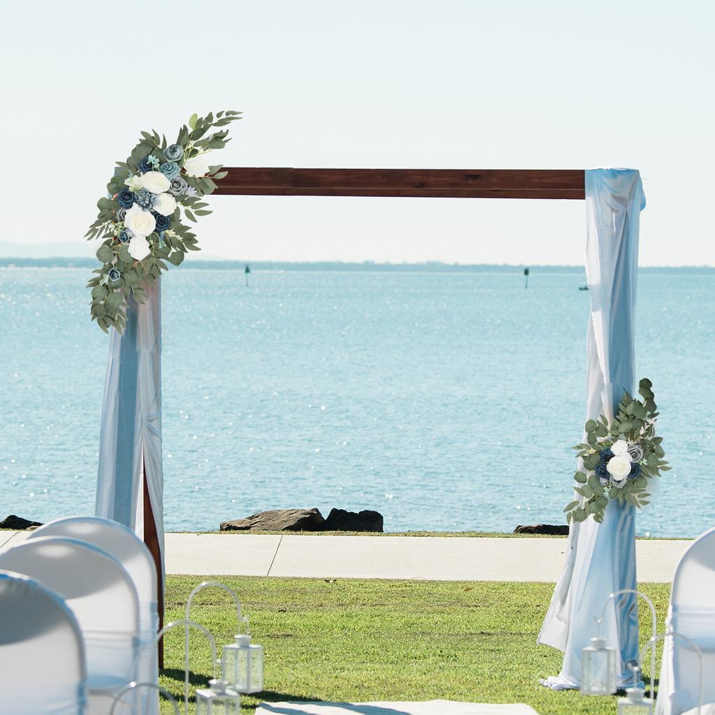 Wedding Arch Flower Kit 70x50cm 50x25cm Artificial Silk Floral Swag Indoor and Outdoor Decoration