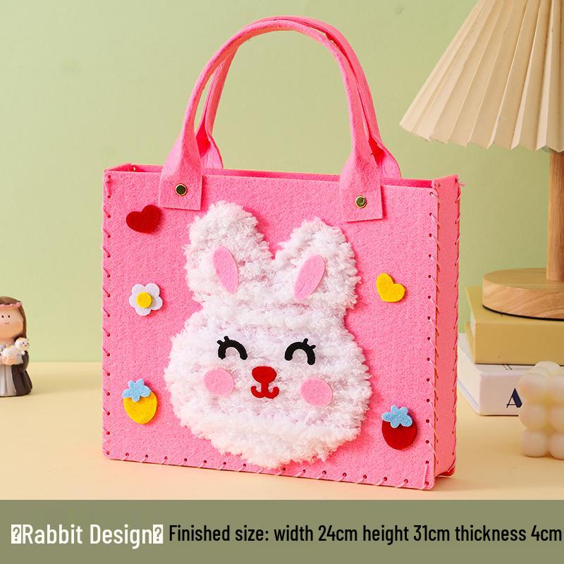 Cartoon Wool Embroidery Kit: Creative DIY Sewing for Kids Aged 3-6