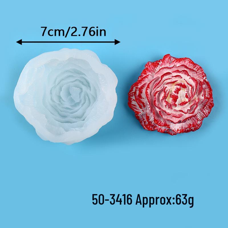 3D Peony & Rose Flower Silicone Mold for Candles, Diffusers, Soaps, and Epoxy Crafts
