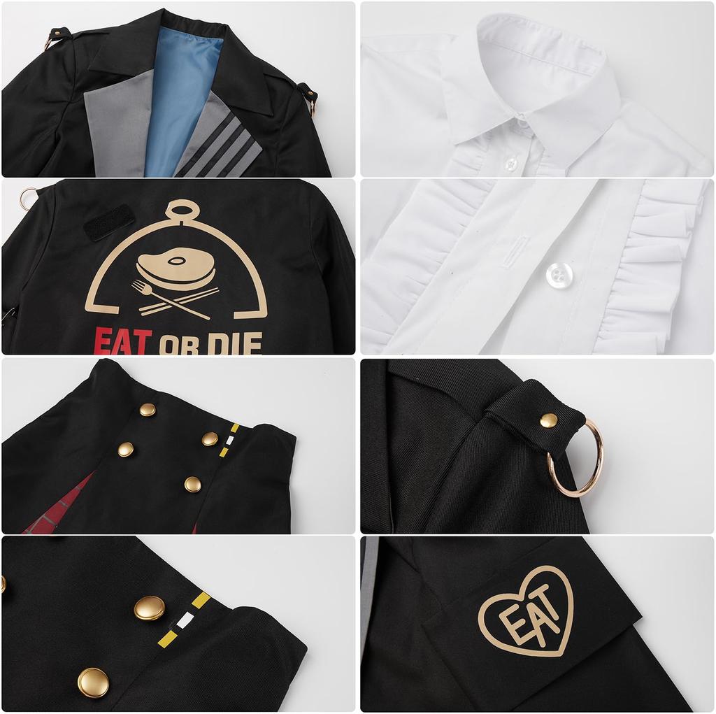 Kurodate Haruna Uniform Kurodate Haruna Combat Haruna High School Halloween JK Cultural School Festival [AwwwCos] 10-Piece Set, Uniform, Cosplay,