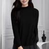 Autumn Winter Casual Loose Semi-turtleneck Pullover Women Sweater Knitting Solid Color Long Sleeve Tops Fashion Elegant Basic Clothing