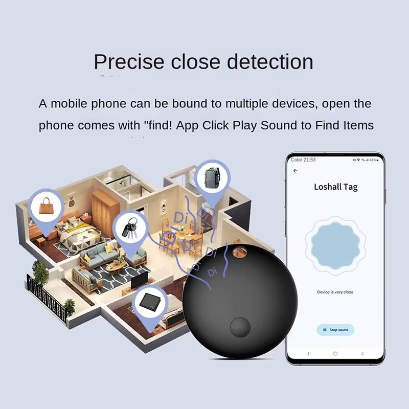 1-4Pack Mini Gps Dual System Tracker For IOS Android Google Find Hub App Item Finder Bag Key Locator Smart Bluetooth Tracker