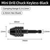Mini Keyless Chuck Quick Change Electric Drill Bits Collet Converter Extension Screwdriver Chucks Adapter Fixture 1/4" Hex Shank