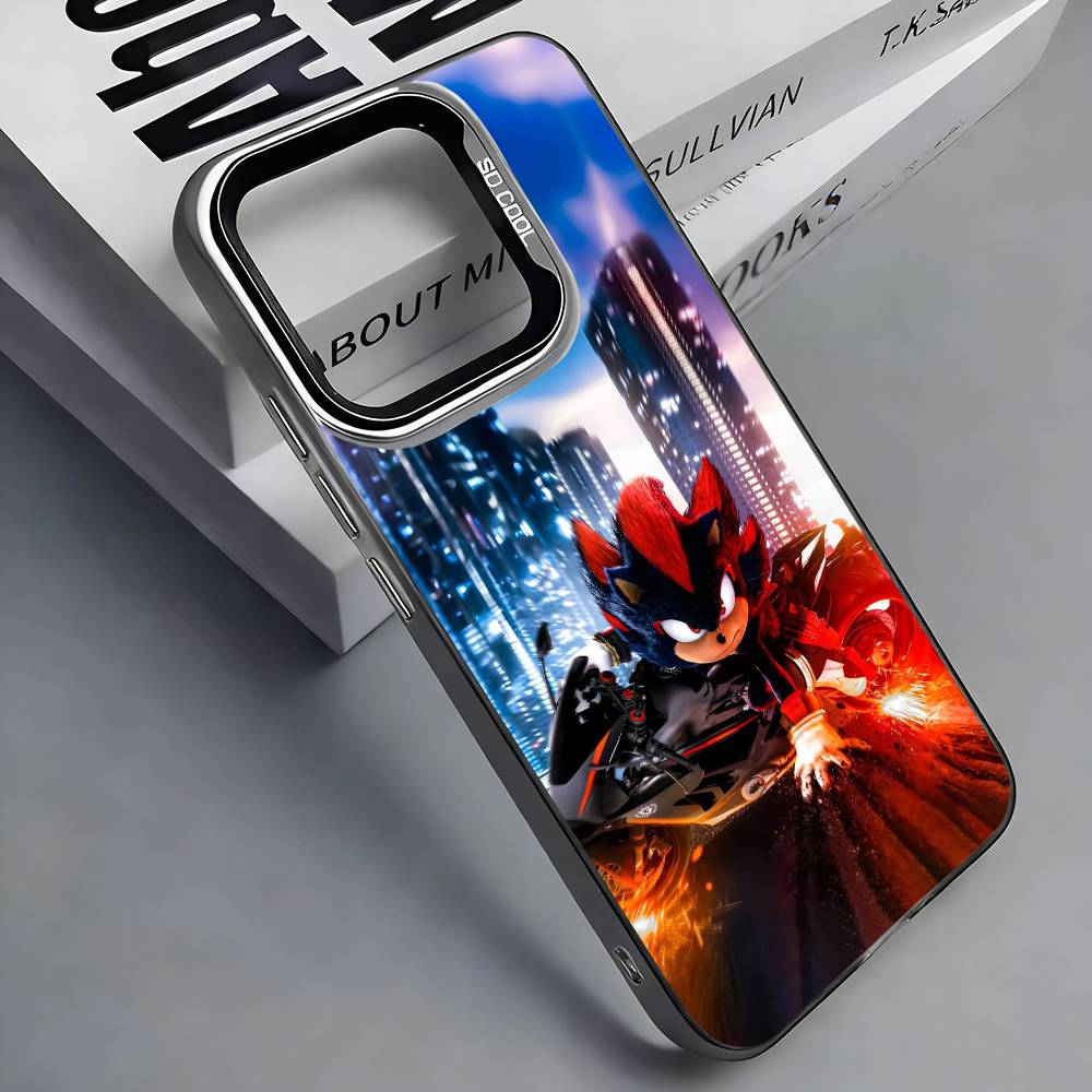 Game S-Sonic The H-Hedgehog Phone Case For iPhone 17,16,15,14,13,12,11 Plus,Pro Max,Colored Silver Phone Case