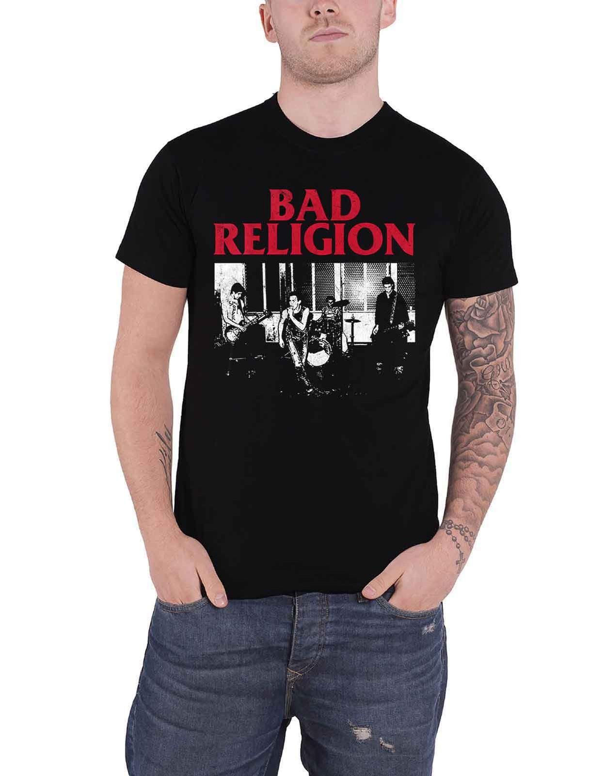 Футболка Bad Religion Live 1980 Логотип группы новая Официальная Мужская Черная XXL