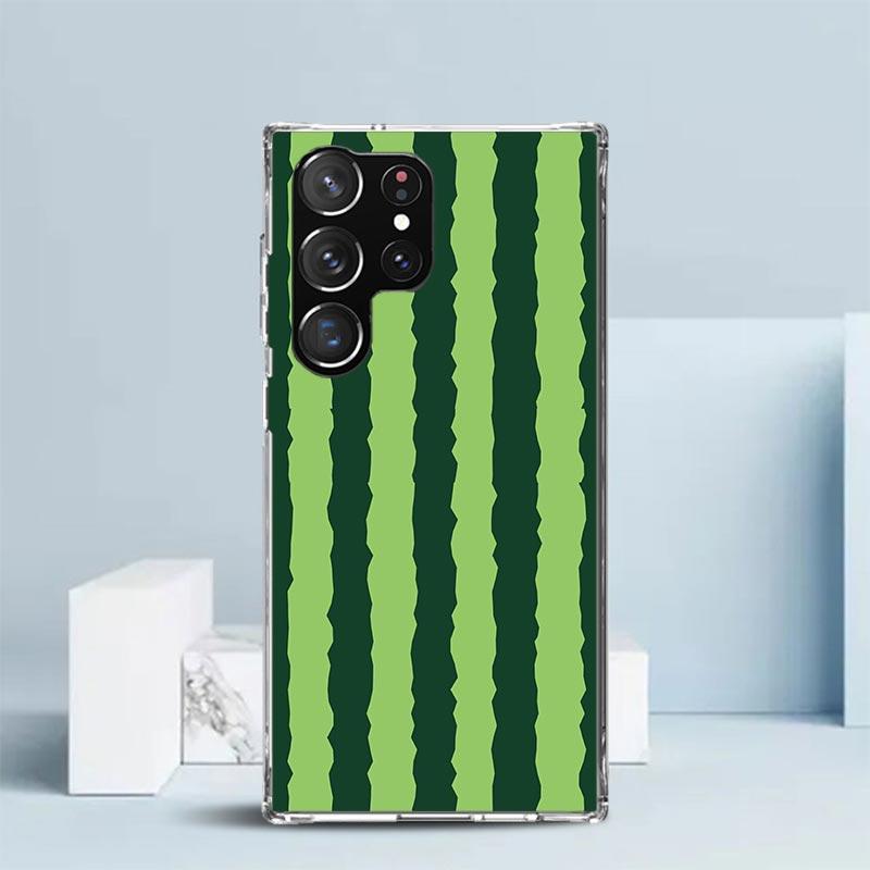 Watermelon Summer Fruit Phone Case For Samsung Galaxy S24 S25 Edge S26 Ultra S22 S23 Plus S21 + S20 FE Soft TPU Back Cover Galax