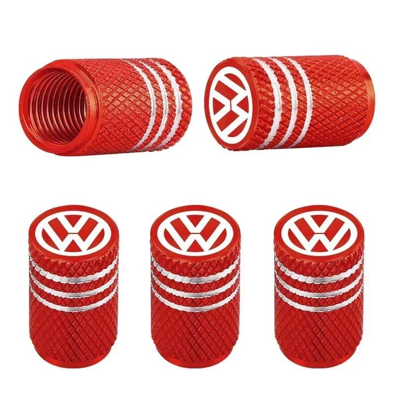 VW Metal Car Wheel Tire Valve Caps Aluminum Tire Wheel Stem Air Valve Cap For Volkswagen GOLF MK6 Polo Tiguan VW GTI CADDY PASSAT EN1
