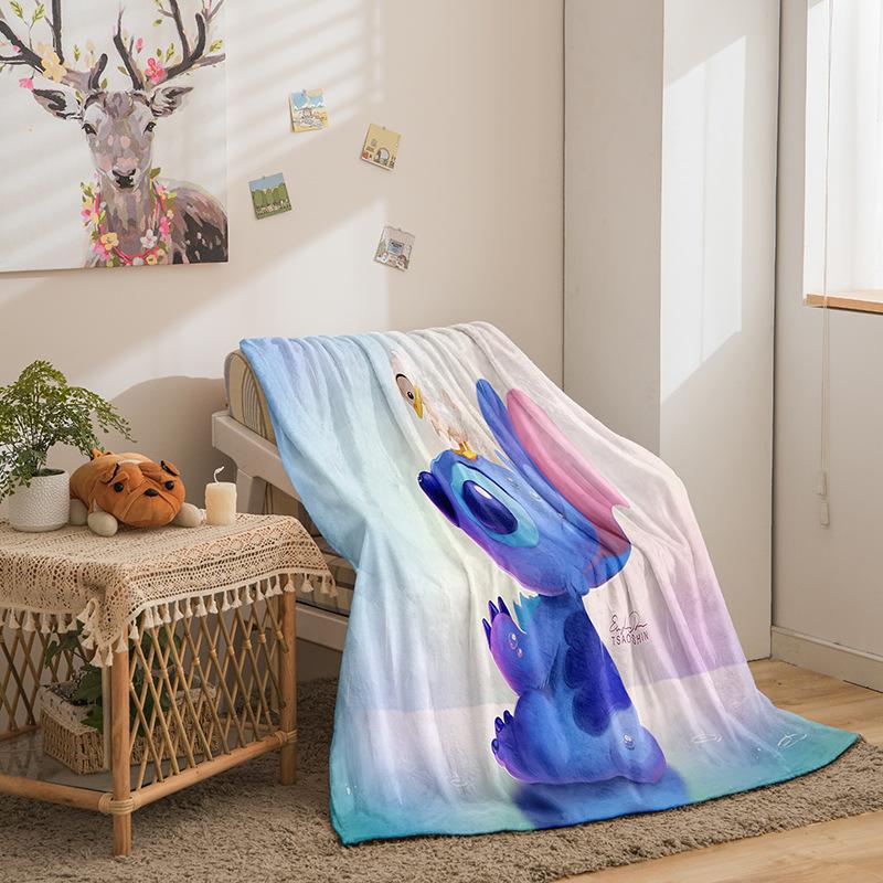 Riman Stitch Series Flannel Blanket 3D Printed Sofa Blanket Thickened Blanket