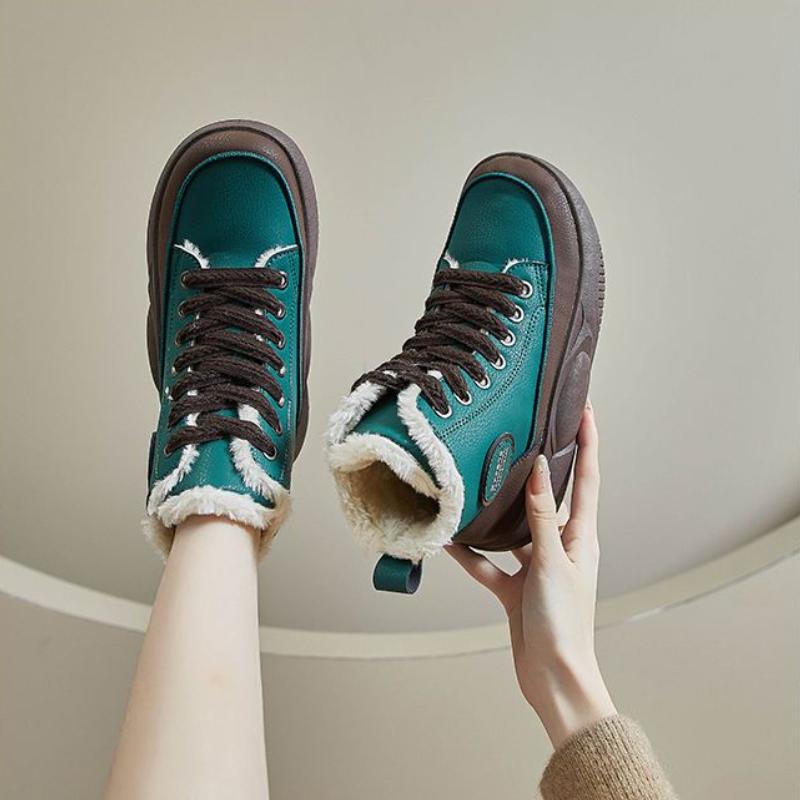 Fashionable High Top Women's Shoes 2024 Winter New Versatile Thickened Cotton Shoes Casual Sports Shoes Zapatillas De Deporte