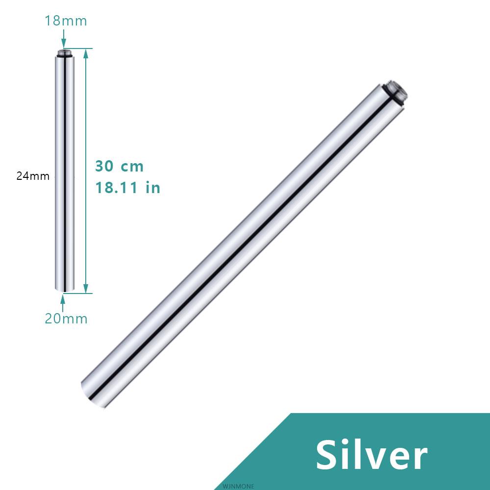 Customization Stainless Steel Extended Shower Rod 30 Cm Shower Extended Rod Pipe for Shower System Set Bathroom Accessories (Silver,Stainless Steel) серебряный