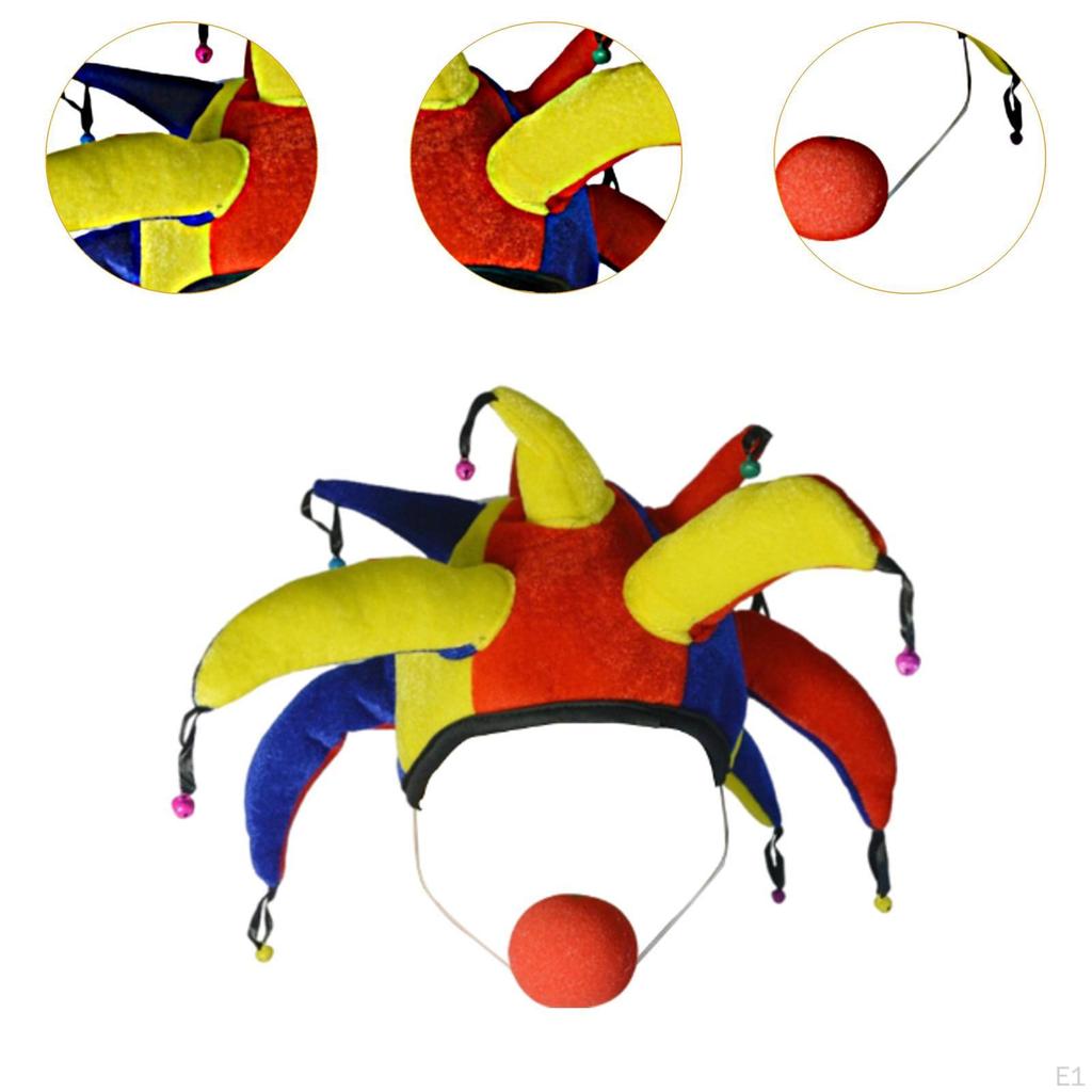 Palyaço Şapkası Başlık Cadılar Bayramı Dekoru Doğum Günü Hediyesi Parti Hediyesi için Burunlu Komik Kostüm
