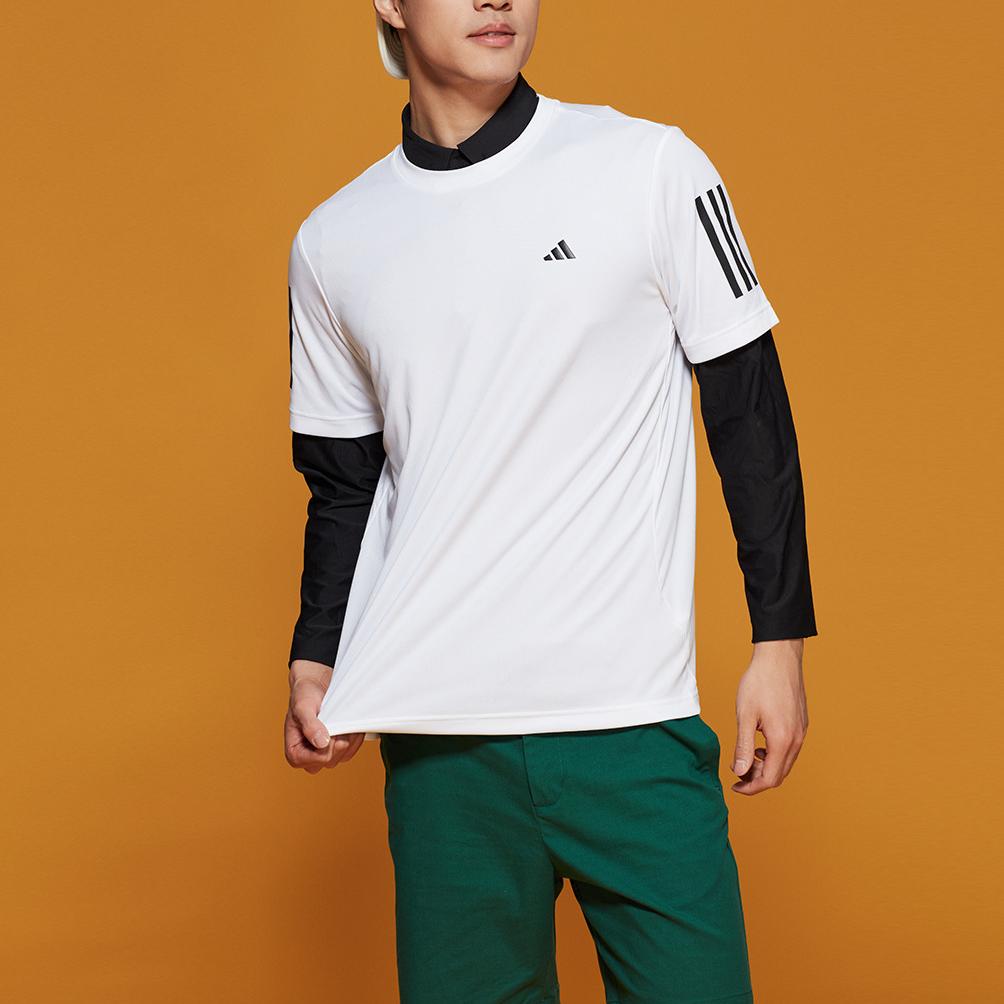 Adidas Logo Round Neck Pullover Short Sleeve T-Shirt Men T-Shirts White IN6631