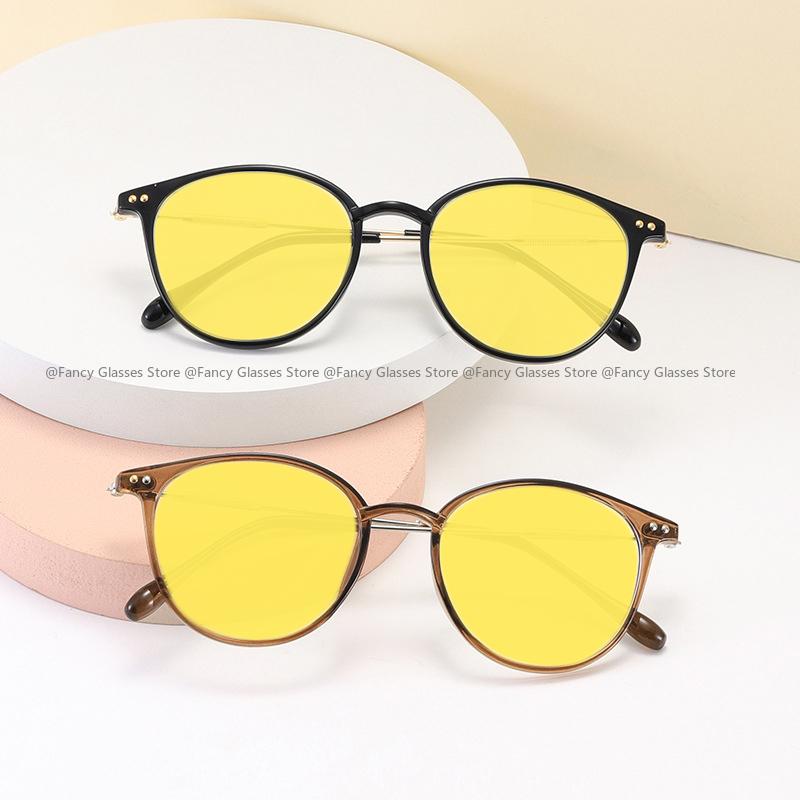 Blue Light Blocking Night Vision Glasses Unisex Luxury TR Frame UV400 Sun Glasses Eyewear Men Women Round Ultralight Eyeglasses
