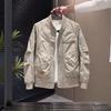 Frühling Herbst Herren Modisch Lässig Arbeitskleidung Jacke Einfarbig Outdoor Winddicht Baseballmantel Locker Herren Oberbekleidung Mantel