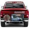 Autocolant Decorativ Steagul American Alb-Negru pentru Geamul din Spate al Mașinii, Decaluri Film Perforat pentru Parbrizul din Spate al Camionului, Ascunderea Zgârieturilor Mașinii