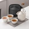 Chinese Style Travel Tea Set, Celadon Cover Bowl Small Set, One Pot, Three Cups, Fast Customer Cup, Portable Kung Fu Tea Maker