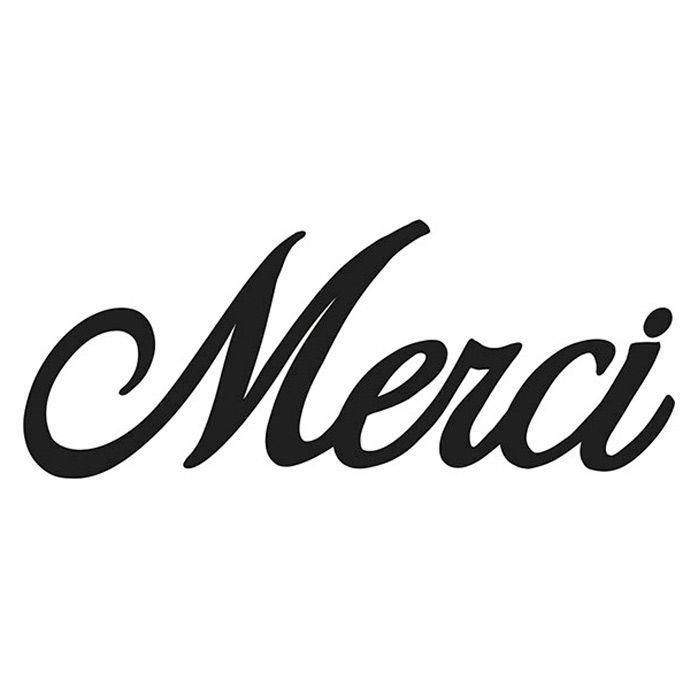 Matrice de découpe 8 x 3,5 cm - Merci