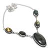 Natural Labradorite Gemstone 925 Sterling Silver Jewelry Necklace 18" M6F69