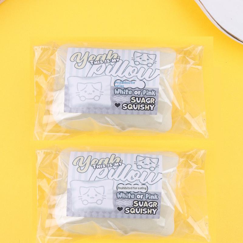 Cute Cat Square Pillow Slow Rebound Stress Relief Toys Sensory Fidget Toys For Kids Adults Relaxing Gifts