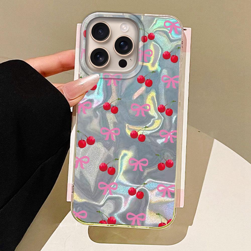 Summer Fruit Red Cherry Phone Cases Phone Case for Apple iphone 16 15 14 Plus 13 Pro Max 7 16e Shell Girls Silicone Back Cover