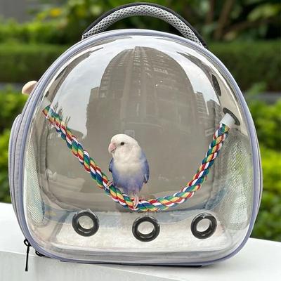 Bird Cage Leopard Gecko Backpack Parrot Carrier for Bird Lizard Guinea Pig Rabbit Forg Spiders Bearded Dragon Travel Reptile