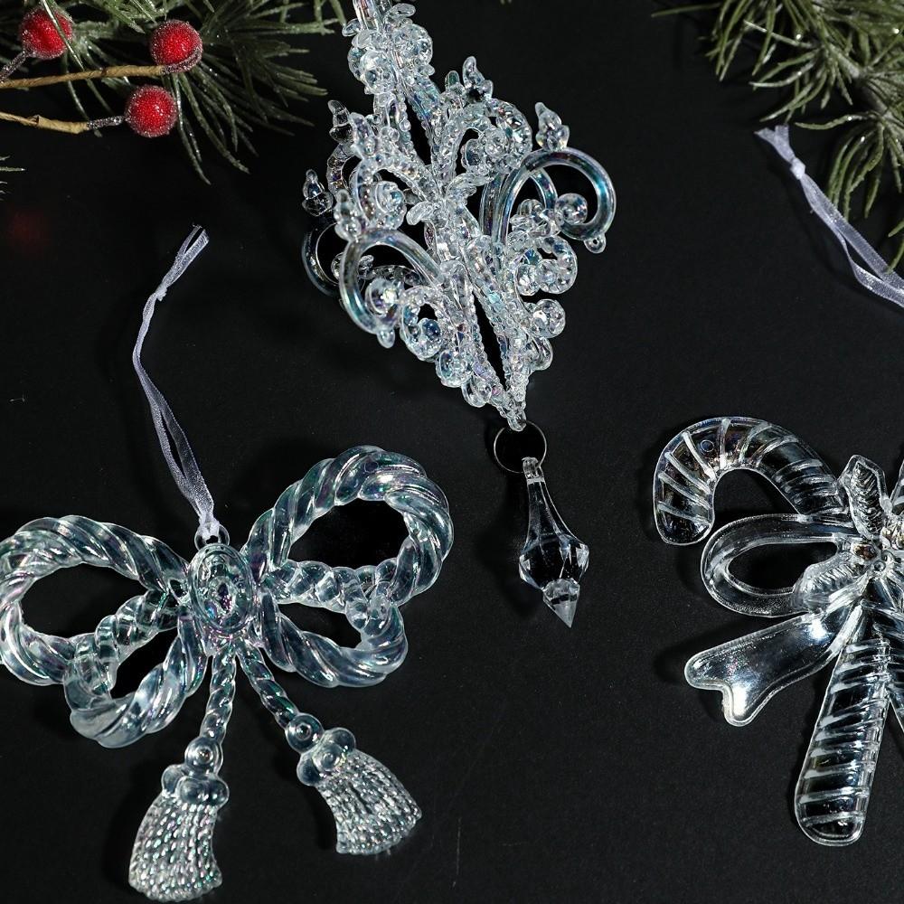 New Transparent Christmas Tree Hanging Ornaments Acrylic Christmas Ornaments Christmas Pendants Christmas Tree Decorations