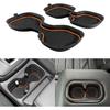 For Honda CRV Accessories 2024 2025 2026 3D Cup Holder Center Console Liner Erts Silicone Anti-Dust Mat Pad Interior Decoration (2 Pcs, Orange Trim)