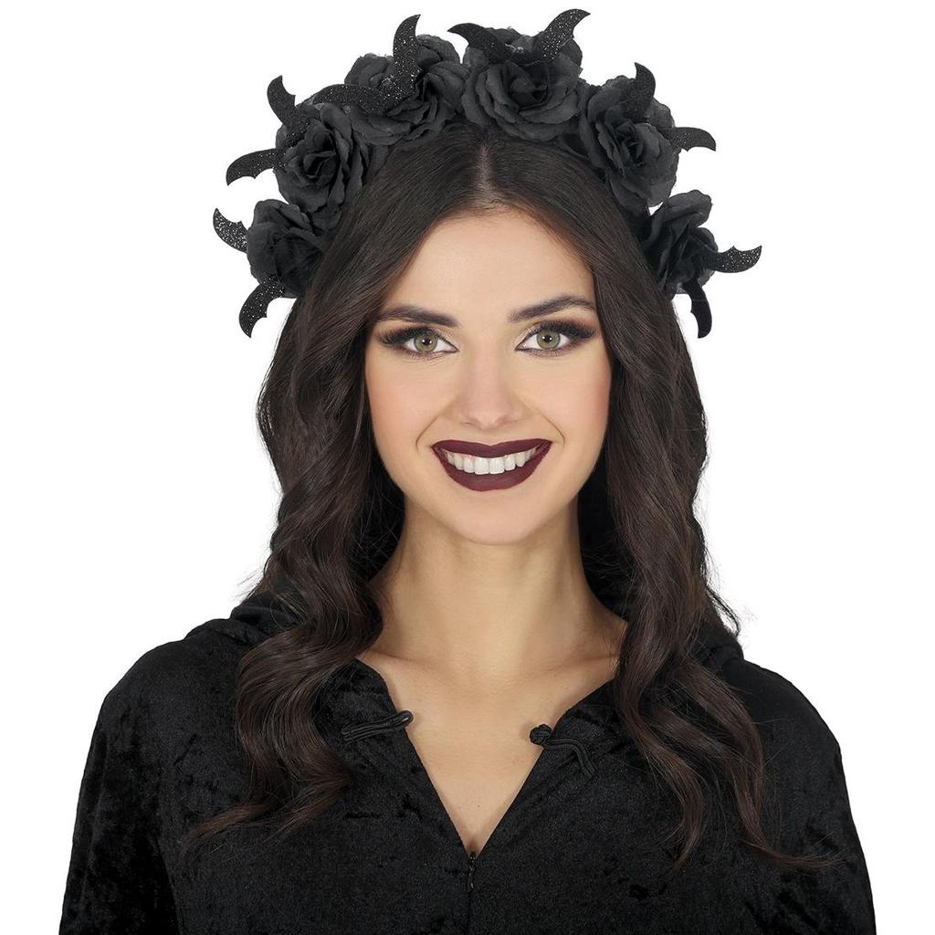 Fiestas Guirca Dámská Halloweenská Čelenka s Květinami