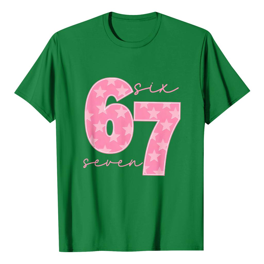 Modne bluzki robocze z krótkim rękawem i okrągłym dekoltem z nadrukiem dla kobiet, letnie topy