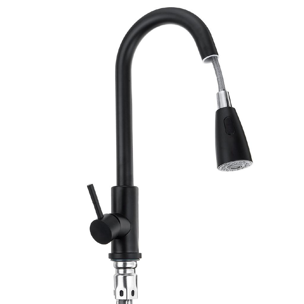 

2 Spraying Modes 360° Rotating Pull Out Faucets with Sprayer Bathroom Basin Sink Faucets Stainless Steel Hot & Cold Tap