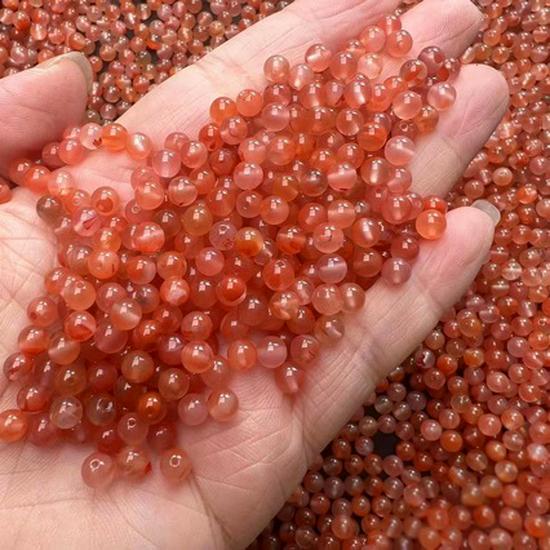 Cherry Red Natural NanHong Agate Round Beads for DIY Bracelet and Beading Accessories