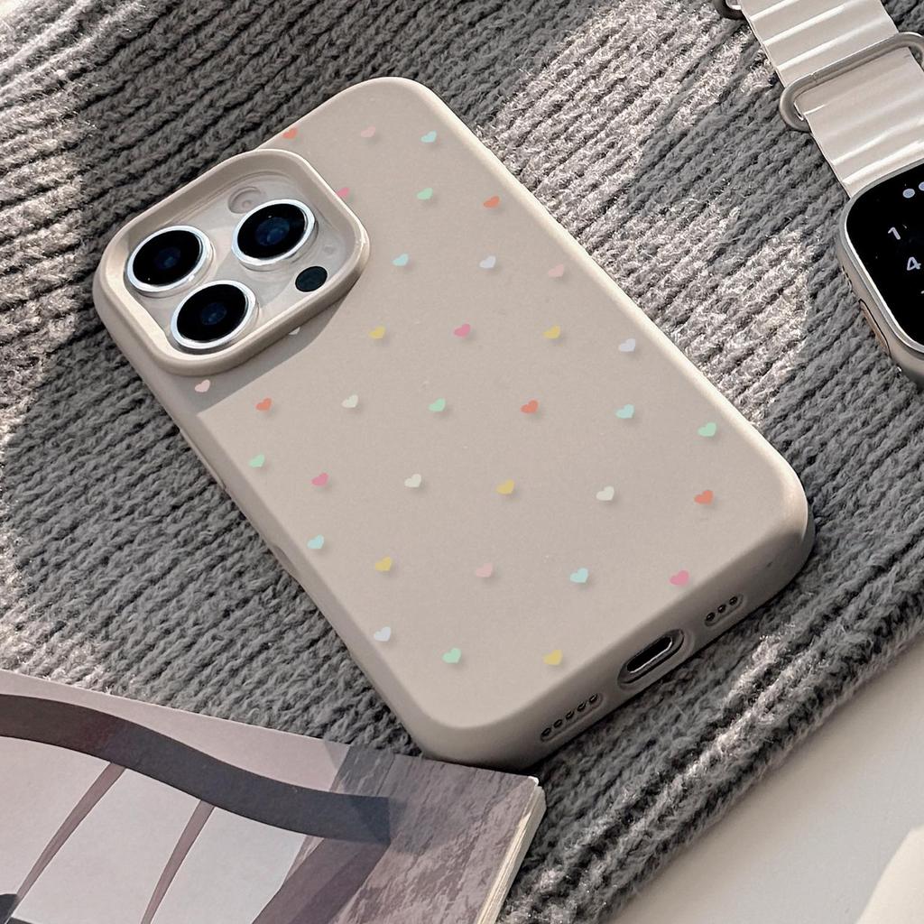 Colorful small heart-shaped phone case suitable for Apple phones